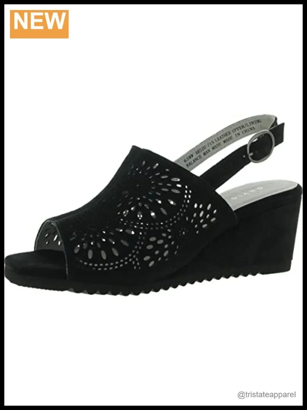 David Tate Smashing Wedge Sandal Slingback Leather Suede Platform